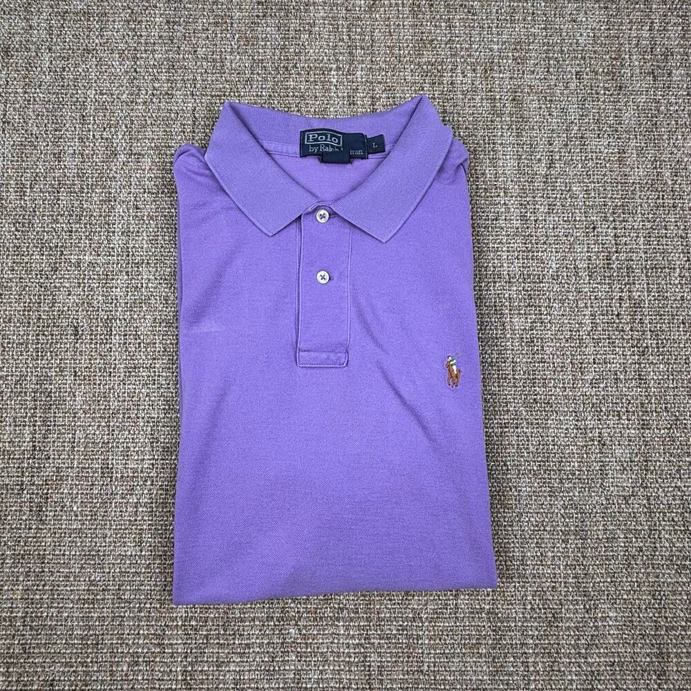 🐴 Vintage Polo Ralph Lauren Pima Cotton Polo | Size L | Lavender Purple